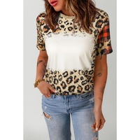 Azura Exchange Leopard Print Short Sleeve T-Shirt - L thumbnail