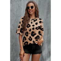Azura Exchange Leopard Print Loose T-Shirt - L thumbnail