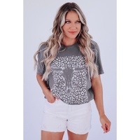 Azura Exchange Leopard Bull Skull Graphic Tee - L thumbnail