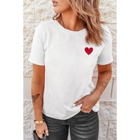 Azura Exchange Embroidered Heart Pattern T-Shirt - XL thumbnail