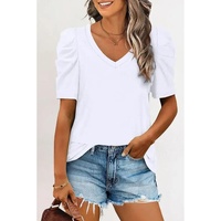 Azura Exchange V-Neck Puff Sleeve T-Shirt - XL thumbnail
