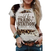 Azura Exchange Graphic Leopard Print T-Shirt - M thumbnail