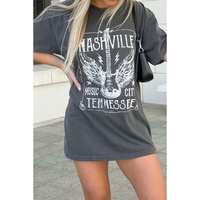 Azura Exchange Guitar Slogan Letter Graphic Print T-Shirt - M thumbnail