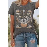 Azura Exchange Guitar Graphic Print Short Sleeve T Shirt - S thumbnail