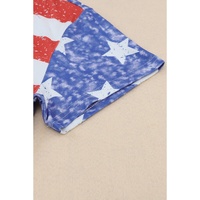 Azura Exchange American Flag Print Distressed Crew Neck T-Shirt - S thumbnail