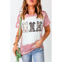 Azura Exchange Bleached Print Short Sleeve T Shirt - L thumbnail
