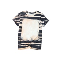 Azura Exchange Tie Dye Stripe Print Bleached T-Shirt - M thumbnail