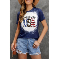 Azura Exchange God Bless the USA Print T-Shirt - S thumbnail