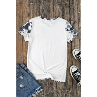 Gray America Slogan Tie Dye Print T Shirt - M thumbnail