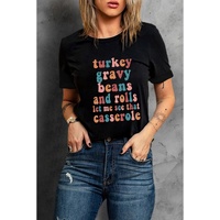 Black Food Lovers Slogan Graphic T Shirt - 2XL thumbnail