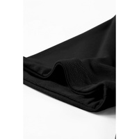 Black Casual Plain Crew Neck Tee - M thumbnail