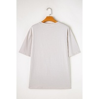 Gray Rock & Roll Graphic Distressed Vintage Tee - L thumbnail