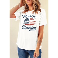 White Made in America Lip Printed O Neck T Shirt - 2XL thumbnail