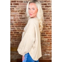 Apricot Studded Star Graphic Oversized Long Sleeve Top - L thumbnail