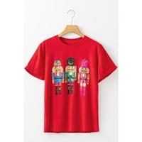 Red Nutcracker Printed Crewneck T Shirt - 2XL thumbnail