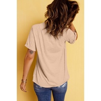 Khaki Thanksgiving Bowknot Turkey Graphic Crewneck Tee - XL thumbnail