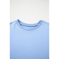 Myosotis Loose Half Sleeve Hi Low Hem T Shirt - L thumbnail