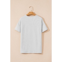 Light Grey Textured Loose T Shirt - L thumbnail