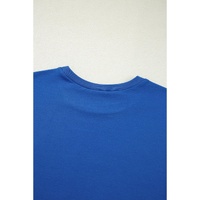 Real Teal American Flag Pattern Crewneck Tee - L thumbnail