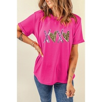 Rose Red Heart XOXO Graphic Crewneck Valentines T Shirt - L thumbnail
