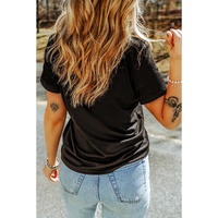 Black LOVE Checkered Graphic Valentine Tee - XL thumbnail