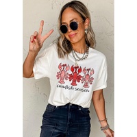 White Crawfish Season Fashion Graphic Crewneck T Shirt - 2XL thumbnail