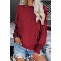Azura Exchange Solid Crew Neck Pullover Sweatshirt - S thumbnail