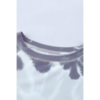 Multicolor Ombre Tie Dye Loose Leisure Sweatshirt - L thumbnail