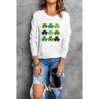 Azura Exchange Clover Print Long Sleeve Sweatshirt - S thumbnail