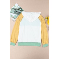 Azura Exchange Button Accent Colorblock Hoodie - S thumbnail