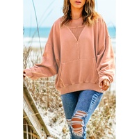 Azura Exchange Kangaroo Pocket Drop Shoulder Sweatshirt - L thumbnail