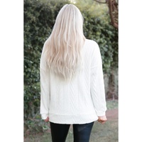 Azura Exchange Textured Cowl Neck Sweatshirt - M thumbnail