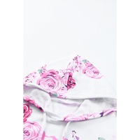 Azura Exchange Floral Print Cold Shoulder Hoodie - M thumbnail