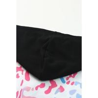Azura Exchange Leopard Drawstring Hoodie with Colorful Splicing - M thumbnail
