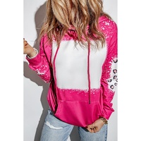 Azura Exchange Leopard Bleached Hoodie with Pocket - L thumbnail