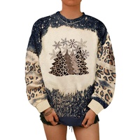 Azura Exchange Leopard Color Block Pullover Sweatshirt - XL thumbnail