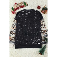Azura Exchange Leopard Bleached Color Block Sweatshirt - S thumbnail