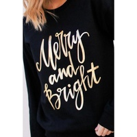 Azura Exchange Merry & Bright Print Sweatshirt - M thumbnail