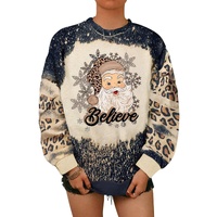 Azura Exchange Santa Clause Bleach Print Graphic Sweatshirt - XL thumbnail