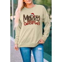 Azura Exchange Merry Christmas Hat Leopard Print Sweatshirt - XL thumbnail