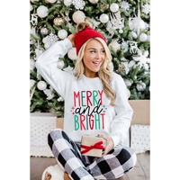 Azura Exchange Merry and Bright Long Sleeve Graphic Sweatshirt - M thumbnail