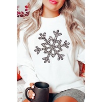 Azura Exchange Leopard Snowflake Pullover Sweatshirt - 2XL thumbnail