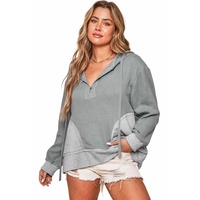 Azura Exchange Contrast Patchwork Pullover Hoodie - S thumbnail