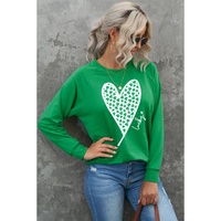 Azura Exchange Lucky Clover Heart Graphic Sweatshirt - S thumbnail
