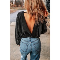 Azura Exchange Acid Wash Open Back Sweatshirt - XL thumbnail