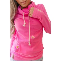 Azura Exchange Flower Embroidered Cowl Neck Sweatshirt - XL thumbnail