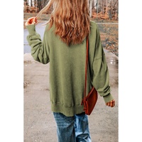 Azura Exchange Oversized Ribbed Trim Sweatshirt - M thumbnail