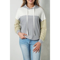 Azura Exchange Colorblock Patchwork Pullover Hoodie - M thumbnail