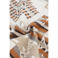 Azura Exchange Beige Aztec Print Half-Zip Hoodie with Kangaroo Pocket - M thumbnail