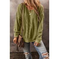 Jungle Green Textured Seamed Drop Sleeve Sweatshirt - M thumbnail